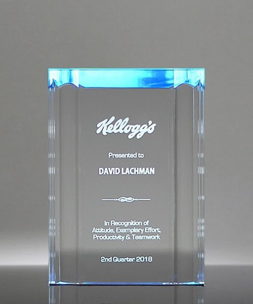 Picture of Diamante Cobalt Blue Acrylic Award - Medium Size