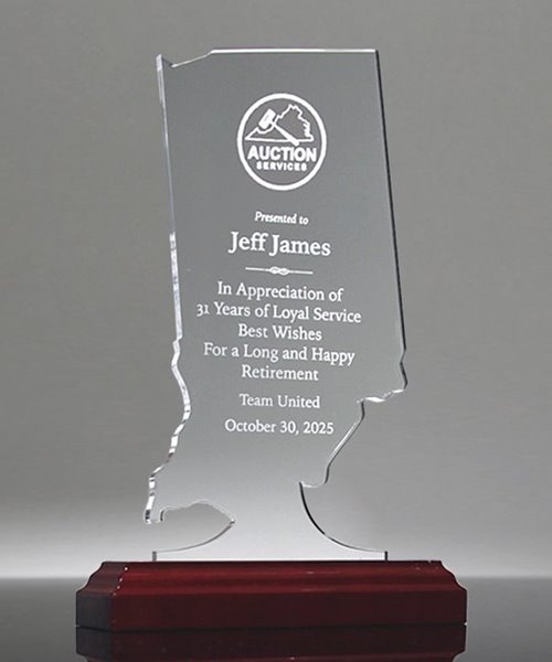 Picture of State of Indiana Acrylic Award