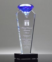 Picture of Blue Diamond Crystal Award - Medium Size