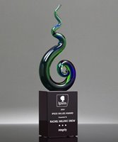 Picture of Jade Spiral Art Glass