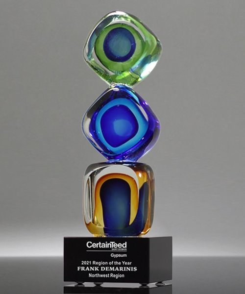 Picture of Blocks Art Glass Award