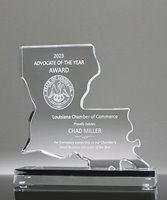 Picture of Louisiana State Shape Clear Acrylic Award