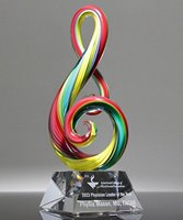 Picture of Radiant Note Art Glass Award