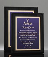 Picture of Gloss Ebony Designer Award Plaque - Purple Plate