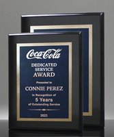 Picture of Gloss Ebony Designer Award Plaque - Blue Marble Mist