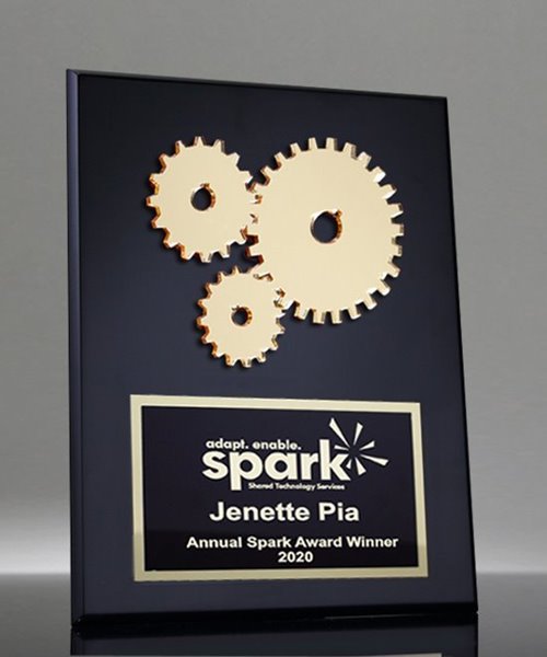 Picture of Golden Gears Award Plaque - Matte Black