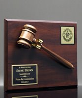 Picture of Walnut-Finish Gavel Plaque Award