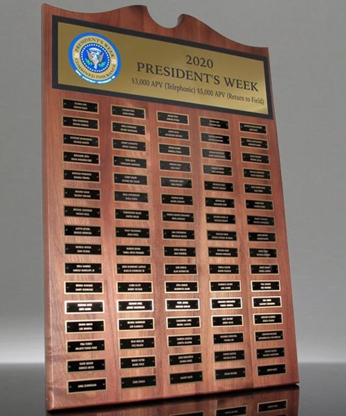 Picture of Employee Appreciation Perpetual Plaque with 80 Plates