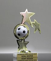 Picture of Superstar Soccer Spinner Trophy - White Base