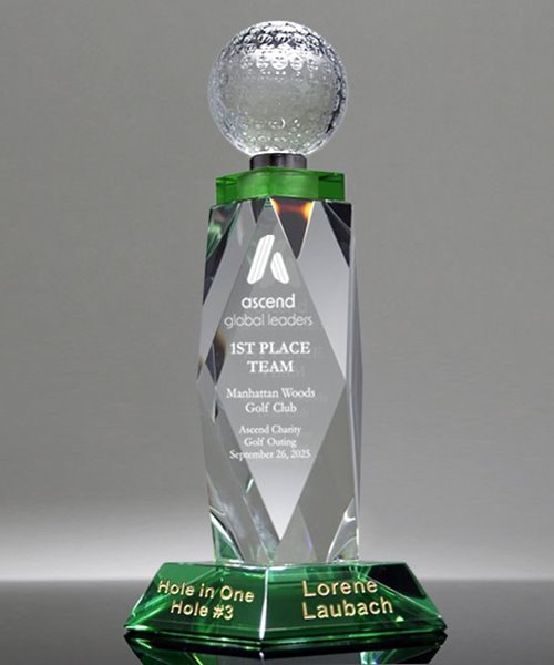 Picture of Emerald Crystal Golf Obelisk Award