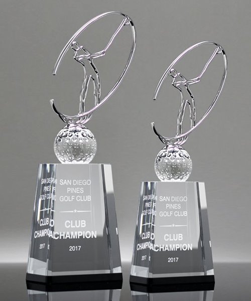 Picture of Orbital Golfer Crystal Trophy