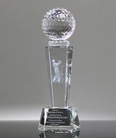 Picture of Collegiate Golf Crystal Trophy