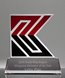 Picture of Custom Crystal Logo Award - Red & Black Overlay