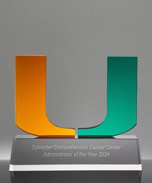 Picture of University of Miami Custom Crystal Trophy