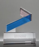 Picture of Custom Crystal Logo Award with UV Printing