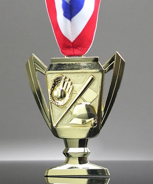 Picture of Baseball Trophy Cup Medal - Gold