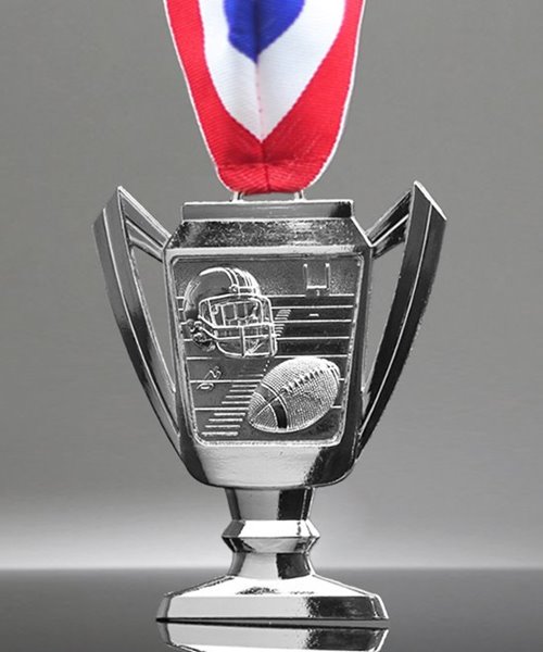 Picture of Football Trophy Cup Medals - Silver