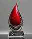 Picture of Scarlet Teardrop Art Glass Award