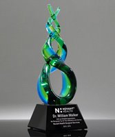 Picture of Serenity Helix Art Glass Award