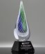 Picture of Aurora Flame Art Glass Award - Black Base