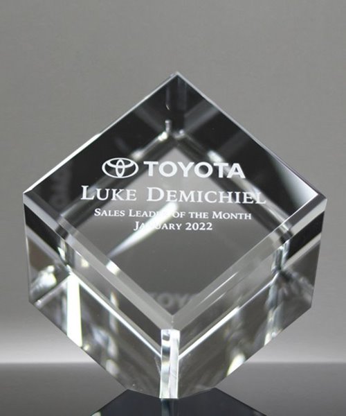 Picture of Economy Cube Crystal Awards - Small Size