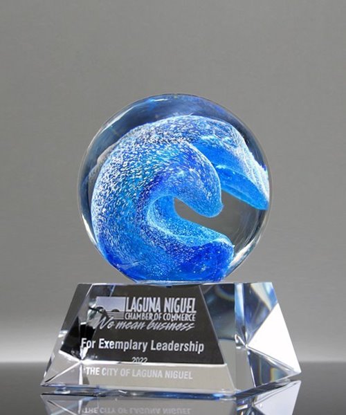 Picture of Surfside Wave Art Glass Award