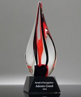 Picture of Inferno Red Art Crystal Award