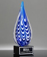 Picture of Azure Passion Glass Flame Trophy