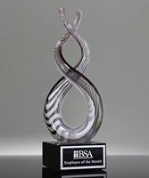 Picture of Divine Infinity Helix Art Glass Trophy