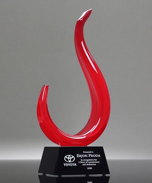 Picture of Spark Red Art Glass Award