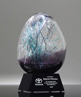 Picture of Employee Recognition Purple Art Glass Award