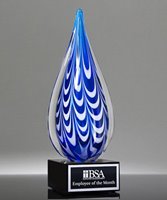 Picture of Azure Passion Glass Flame Trophy