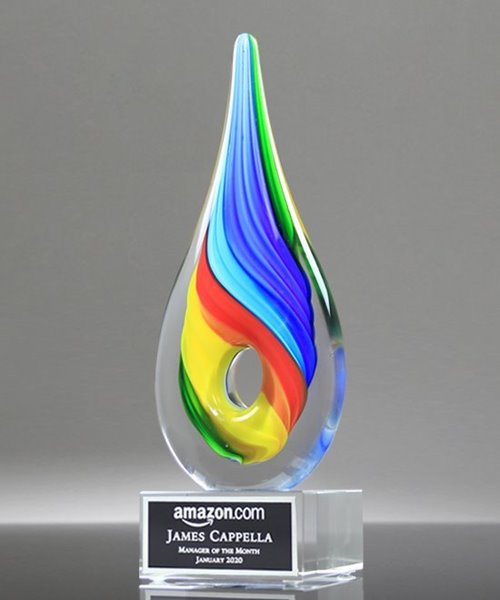 Picture of Spark Art Glass Flame Award