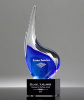 Picture of Blue Wave Art Glass Award