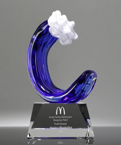 Picture of Artful Sapphire Wave Trophy