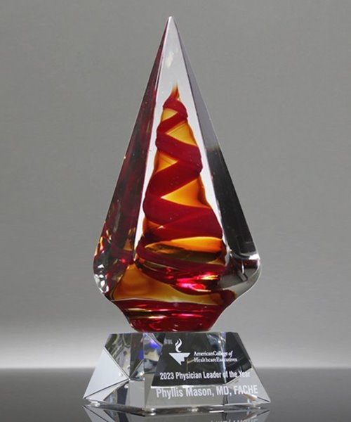 Picture of Sinuous Diamond Art Glass Award