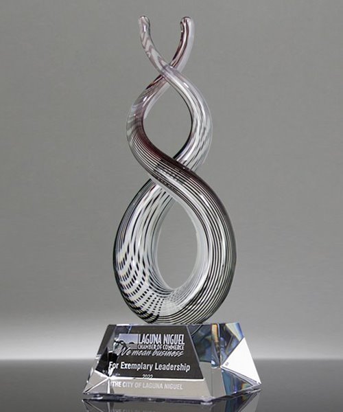 Picture of Luminous Fibers Helix Art Glass Award