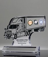 Picture of Semi Truck Acrylic Award - Full Color Imprint