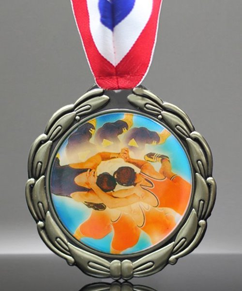 Picture of Wrestling Epoxy Domed Medal