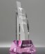 Picture of Executive Octagon Tower Crystal Award - Pink Base