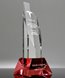 Picture of Executive Octagon Tower Crystal Award - Red Base