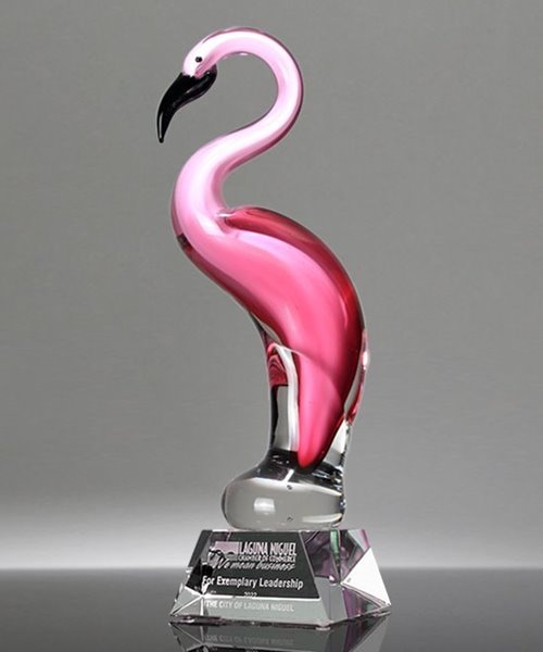 Picture of Art Crystal Flamingo Trophy