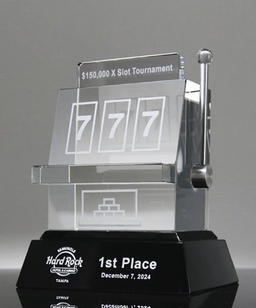 Picture of Casino Slot Machine Crystal Award