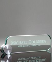 Picture of Elliptical Glass Name Plate