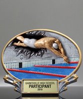 Picture of 3D Xplosion Swimming Resin Trophy - Male