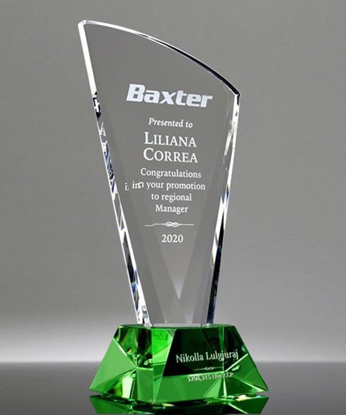 Picture of Green Crystal Flare Award