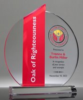 Picture of Acrylic Ellipse Award - Red Theme