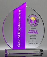 Picture of Acrylic Ellipse Award - Purple Theme