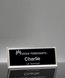 Picture of Engraved Metal Name Badge With Silver Frame - 3 x 1 Inch