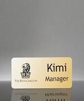 Picture of Gold Metal Name Badge